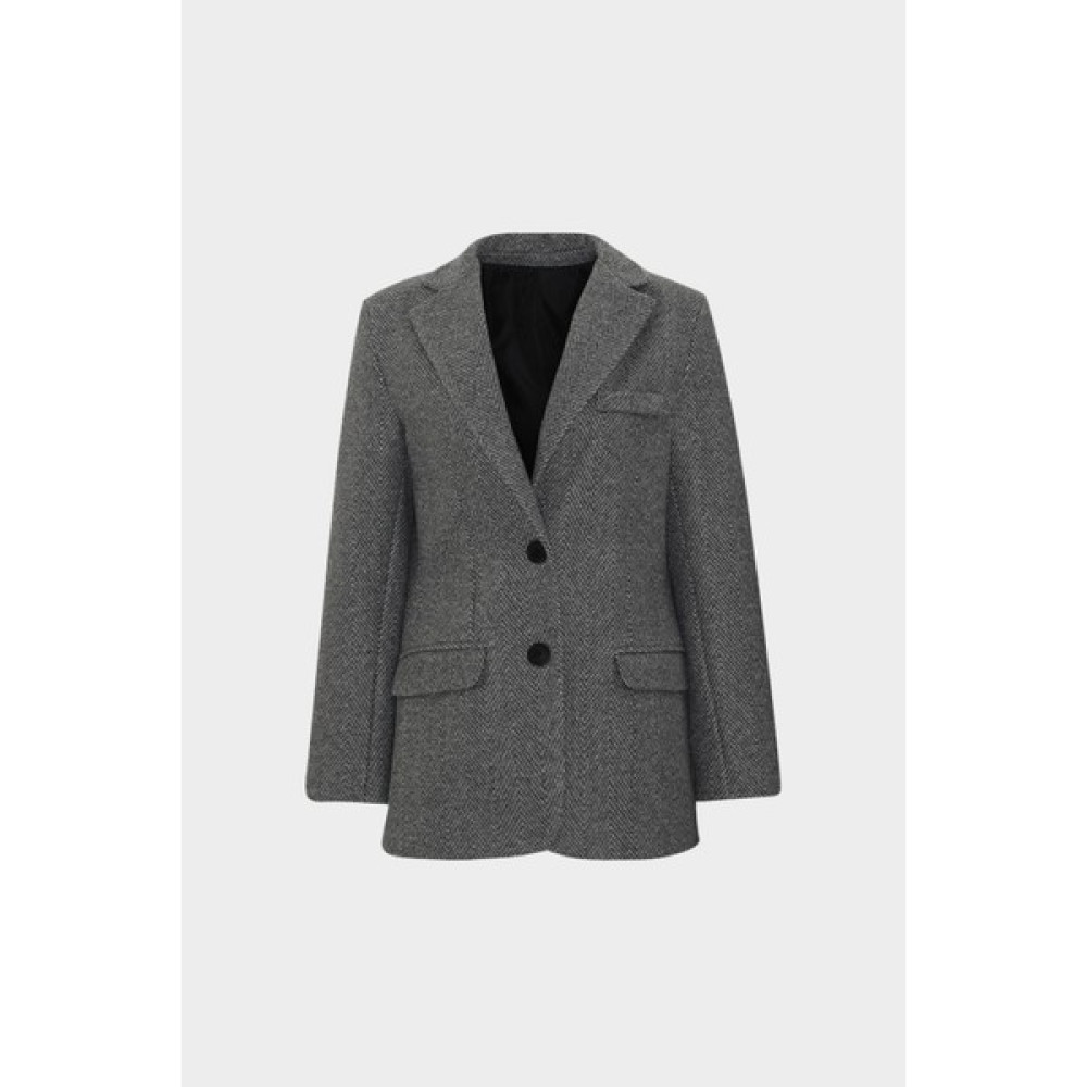 AÇELYAOKCU Premium Kolu Yamalı Balık Sırtı Slim Fit Kadın Yün Ceket Bayan Ceket Fiyatı