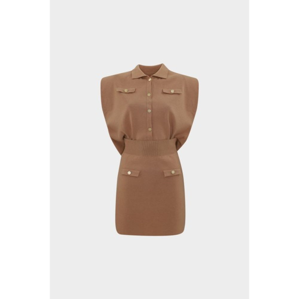 AÇELYAOKCU Sıfır Kol Yelek Mini Etek Slim Fit Alt Üst Triko Takım Kadın Yelek Fiyatı