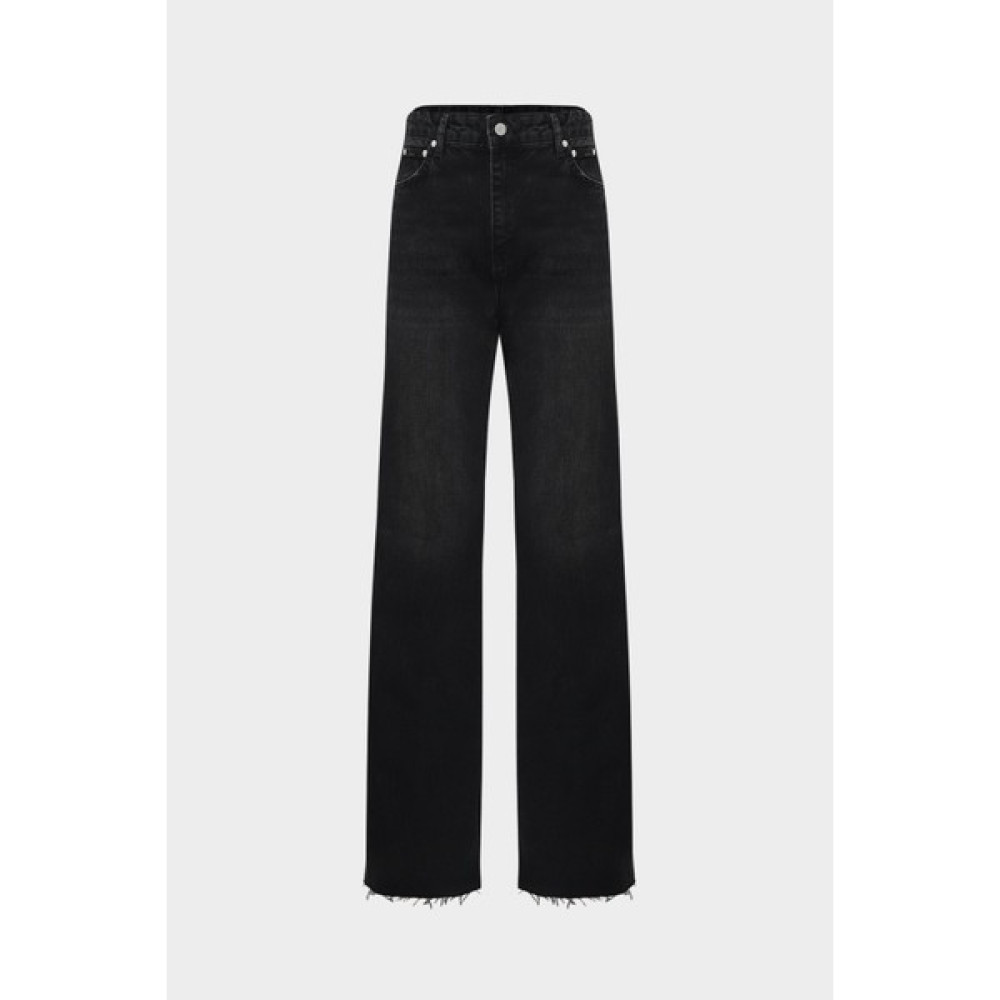 AÇELYAOKCU Yüksek Bel Wed Leg Kar Yıkama Geniş Paça Dikişsiz Jean Bayan Jeans / Kot Pantolon Fiyatı