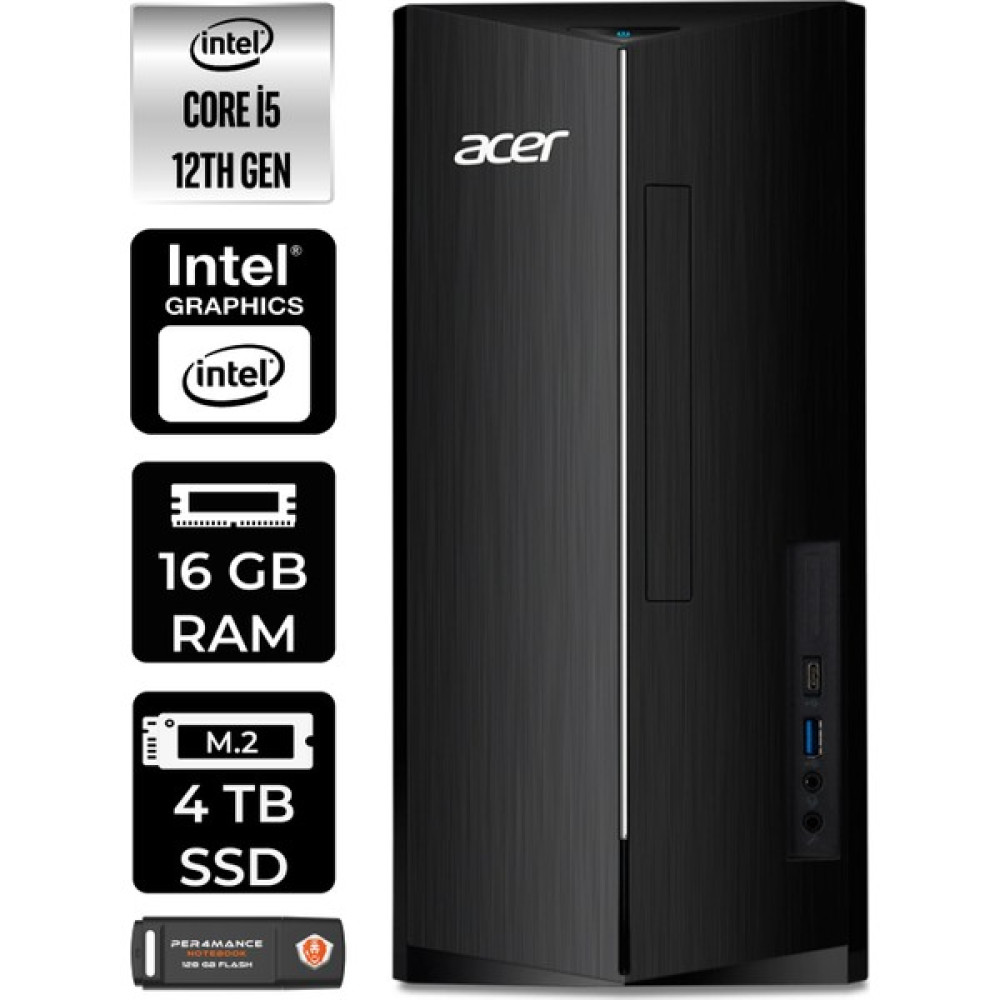 Acer Aspire TC1760 Intel Core I5 12400 16GB 4tb SSD W11P DT.BHUEM.005 Masaüstü Bilgisayar & Per4 USB Bellek DTBHUEM005P415 Oto Boyaları Fiyatı