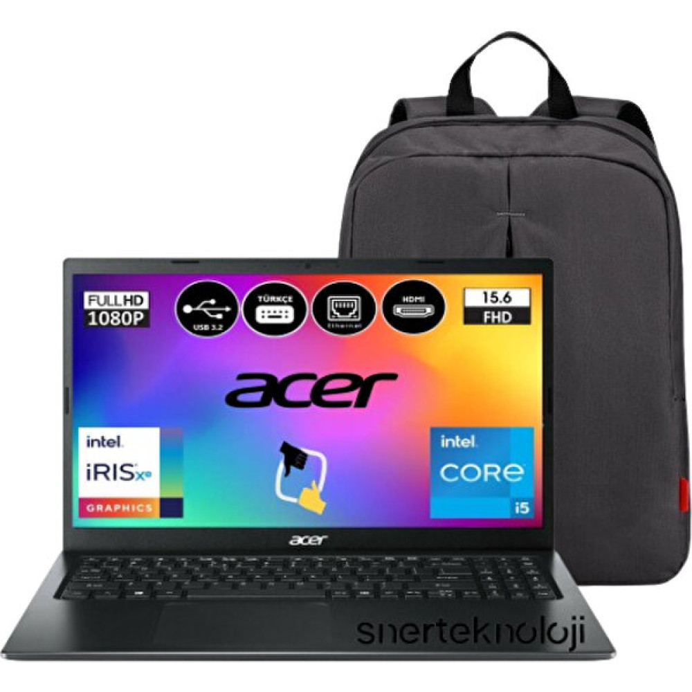 Acer Extensa EX215-54 Intel Core I5 1135G7 8 GB 512 GB SSD Freedos 15.6" Fhd Taşınabilir Bilgisayar NX.EGJEY.005-SNERTECH Çanta Hediyeli Dizüstü Bilgisayar Fiyatı