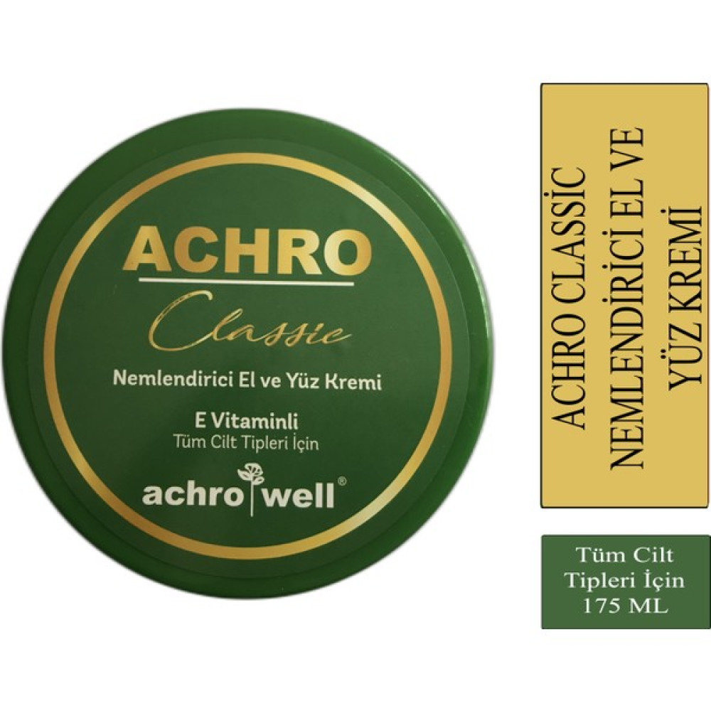 Achrowell Achro Classic El ve Yüz Kremi 175 ml El Bakımı Fiyatı