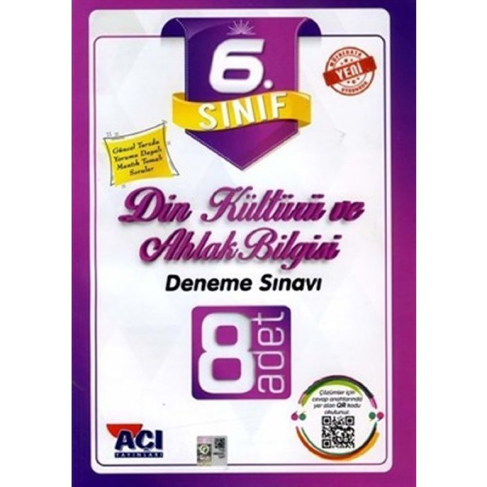 Açı 6. Sınıf Din Kültürü ve Ahlak Bilgisi 8 Li Deneme Sınavı Kaynak Kitapları Fiyatı
