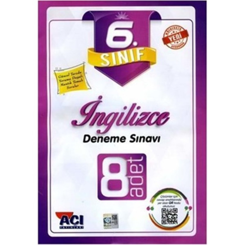 Açı 6. Sınıf Ingilizce 8li Deneme Sınavı Kaynak Kitapları Fiyatı