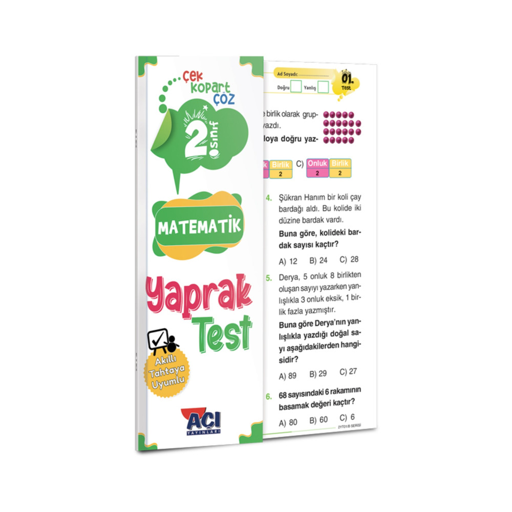 Açı Yayınları 2.sınıf Matematik Çek Kopart Yaprak Test Yardımcı Kitaplar Fiyatı