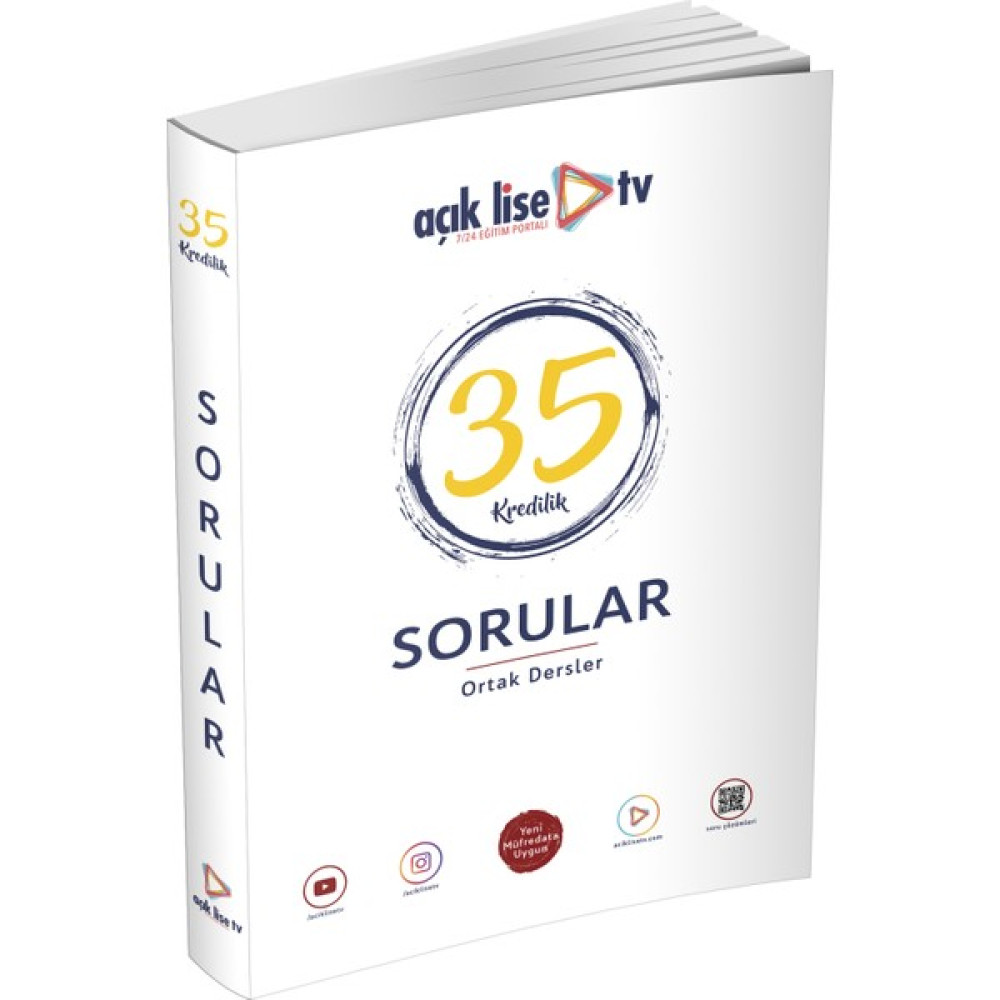 Açık Lise Tv 35 Kredilik Sorular - Ortak Dersler Açıköğretim Kitapları ve Setleri Fiyatı