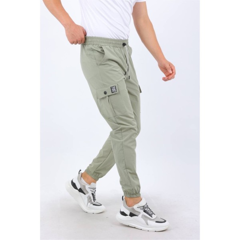 Açık Yeşil Renk Kargo Cepli Paraşüt Kumaş Spor Pantolon Erkek Pantolon Fiyatı