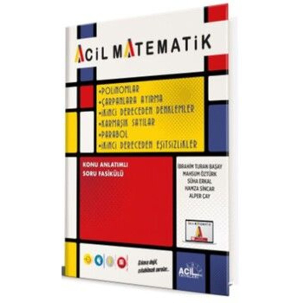 Acil Yayınları Acil Matematik Polinomlar Çarpanlara Ayırma 2. Dereceden Denklemler Karmaşık Sayılar Ders Sınav Kitapları Fiyatı