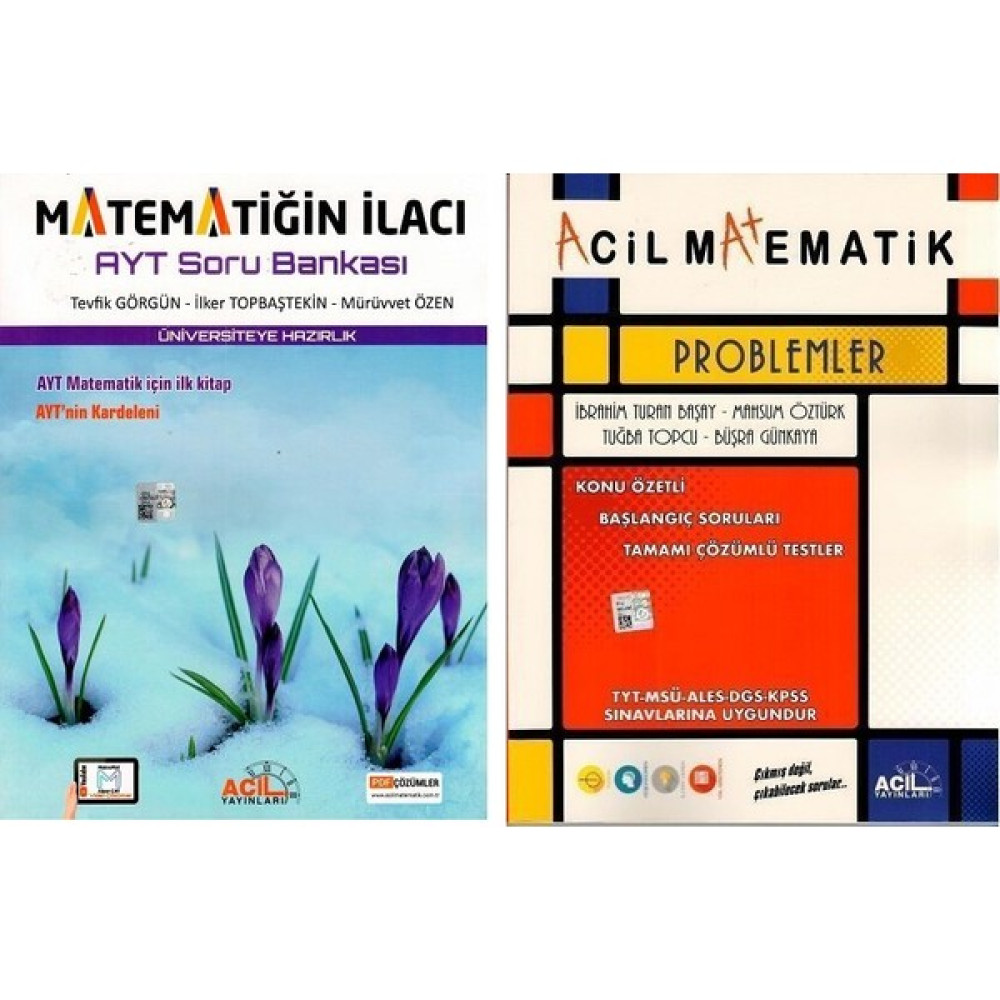 Acil Yayınları Acil YKS AYT Soru Bankası Matematik - Acil TYT Problemler Yaprak Testler Fiyatı