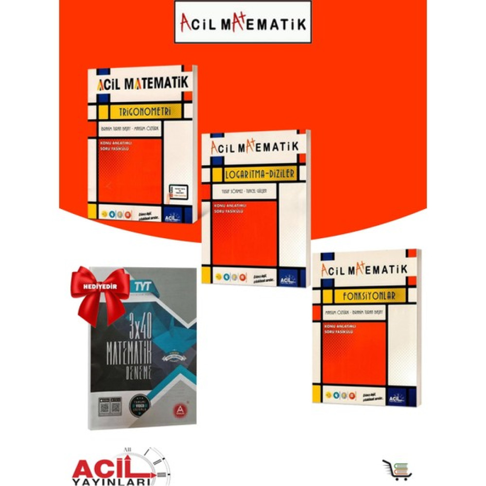 Acil Yayınları Matematik Fasikül Trigometri-Logaritma-Fonksiyonlar Çıkmış Sorular Hediyeli 4 Kaynak Temel Yeterlilik Testi (TYT) Fiyatı