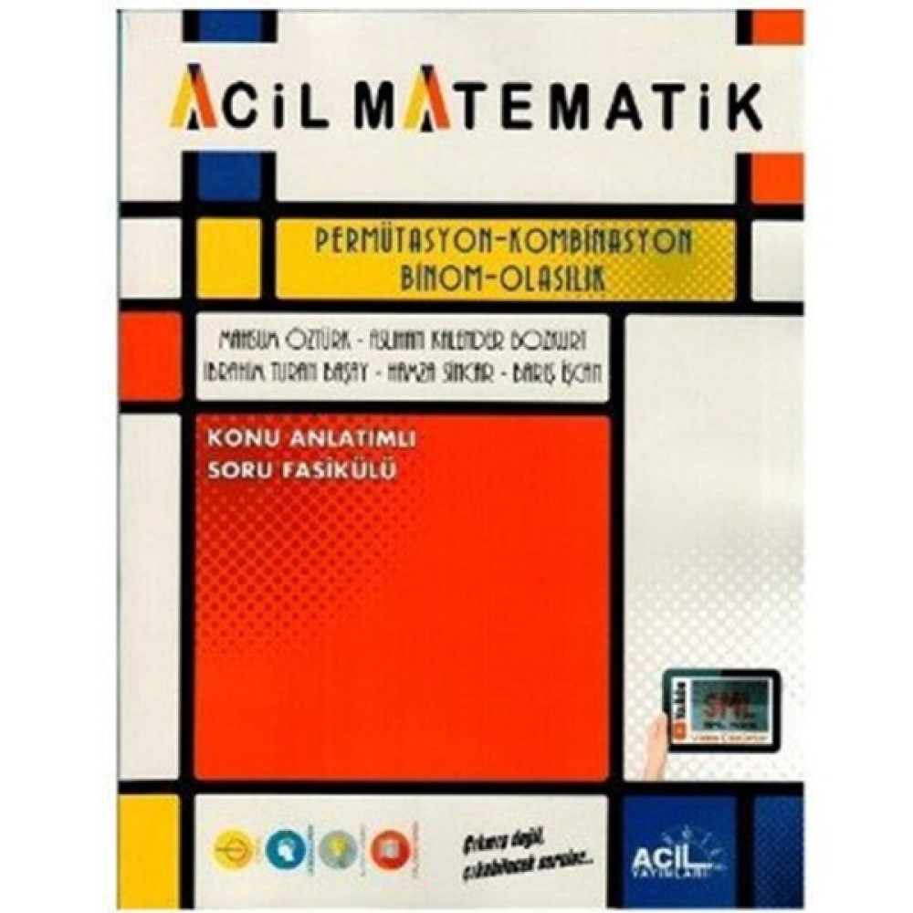 Acil Yayınları Matematik Permütasyon Kombinasyon Binom Olasılık Kaynak Kitapları Fiyatı