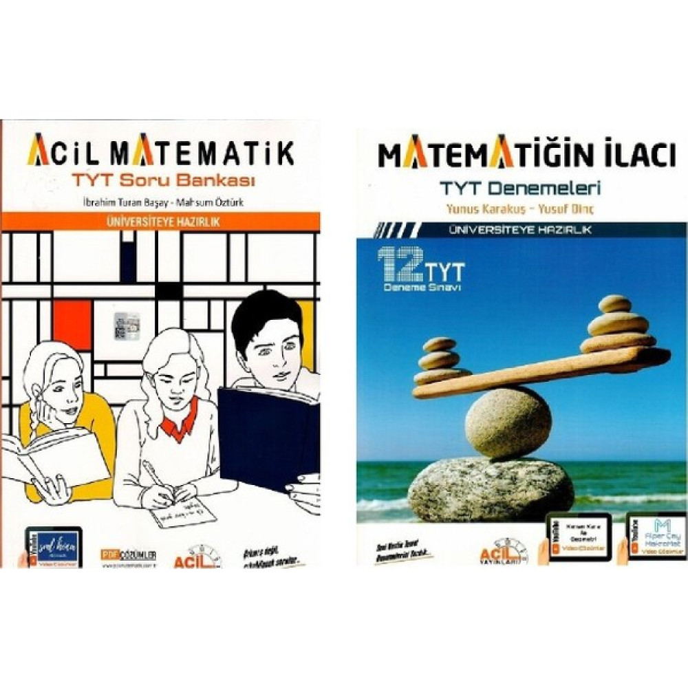 Acil Yayınları TYT Soru Bankası Matematik & TYT Deneme Matematiğin İlacı Temel Yeterlilik Testi (TYT) Fiyatı