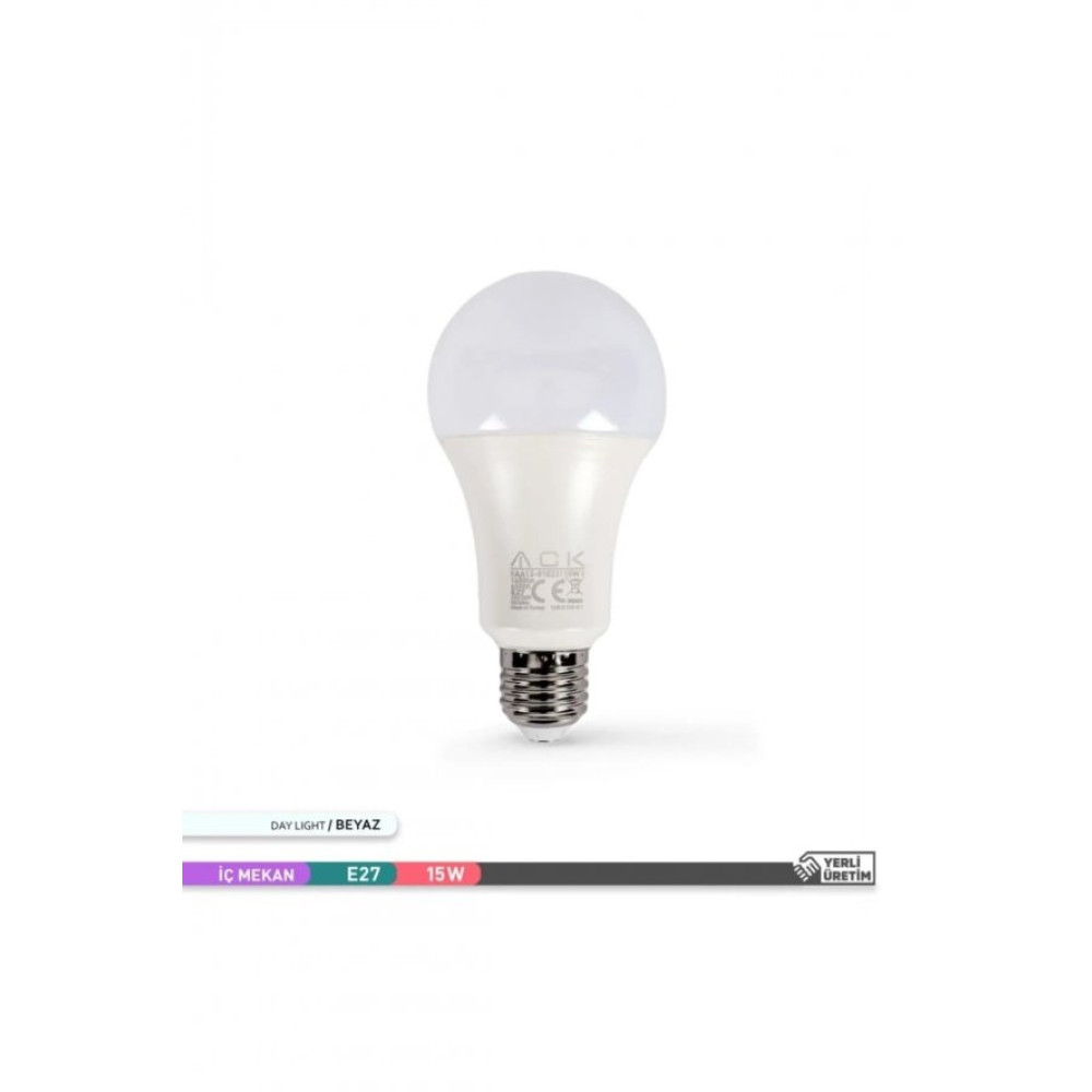 Ack Led Ampul 15 W E-27 6500K Beyaz Isik - Aa13-01523 Klasik Ampul Fiyatı