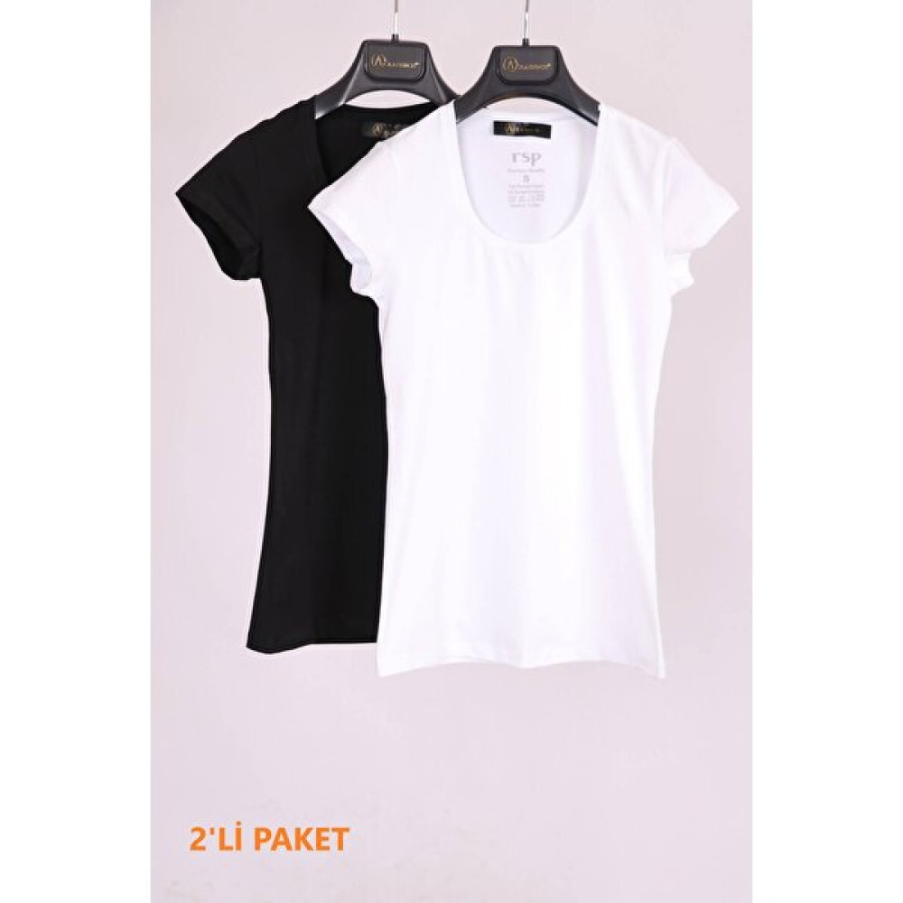 Aclassics Bisiklet Yaka Yarım Kollu Pamuk Slim 2'li Paket T-Shirt Bluz Fiyatı