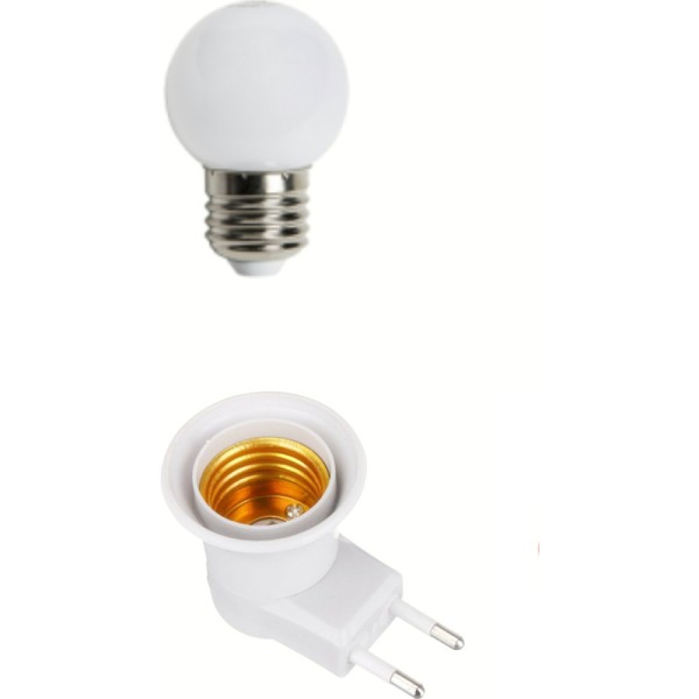 Açma Kapama Anahtarlı Duy Fişli + 1W Tasarruflu Renkli E27 LED Gece Lambası - Beyaz Gece Lambası Fiyatı