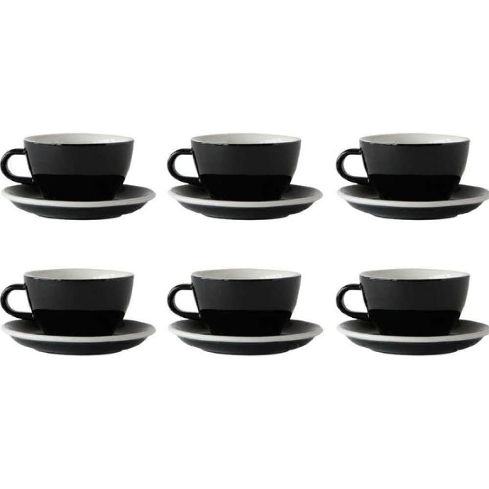Acme Evolution 6'lı Latte Fincan Seti Siyah Fincan / Bardak / Kahve Takımı Fiyatı