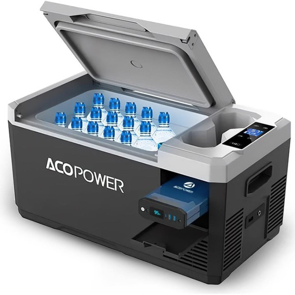 Aco Power Acopower VX18 12 24 220VOLT Akülü Kablolu 18LITRE Kompresörlü Outdoor Oto Buzdolabı Powerbank LED Lamba Oto Buzdolabı Fiyatı