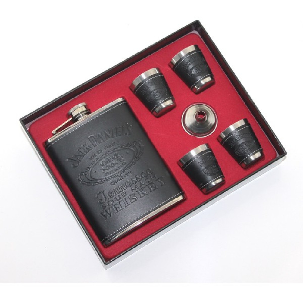 Acoustic World Paslanmaz Çelik Matara 4 Shot Bardaklı Derili Kaplamalı 8 Oz ( 236 ml ) ALK58 Suluk Fiyatı