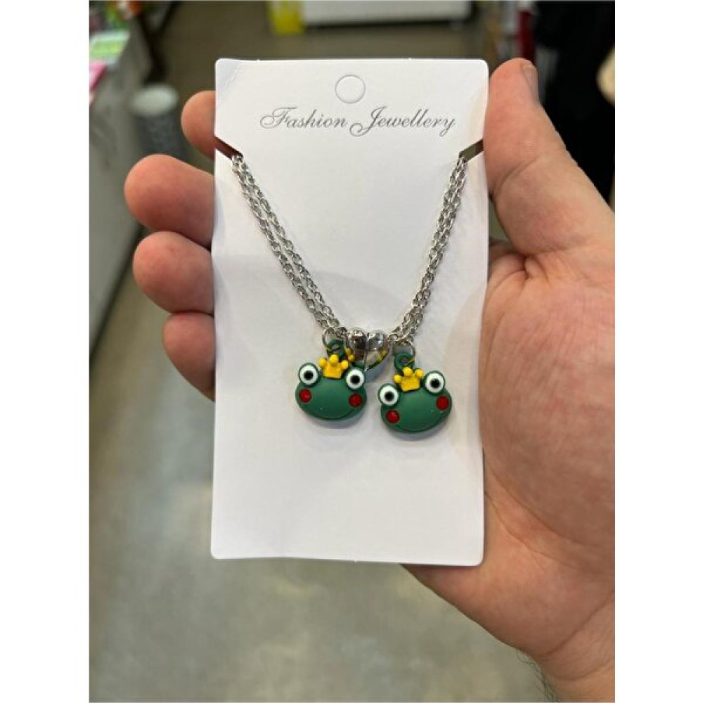 Acousticworld Kurbağa Frog Mıknatıslı Prens 2'li Kolye Aksesuar Takı Moda Bf Arkadaşlık Bijuteri Kolye Fiyatı