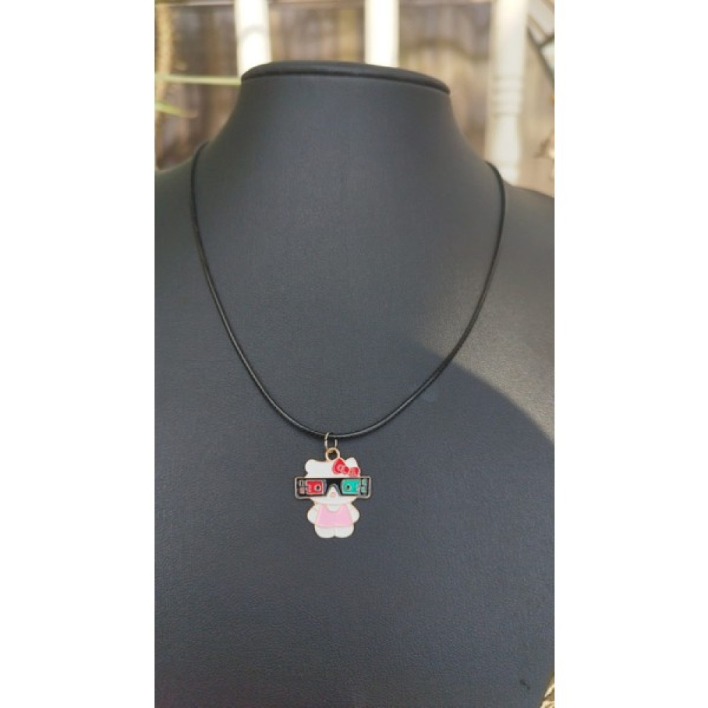 Acousticworld Sevimli Gözlüklü Pembe Hello Kitty Metal Kolye 1 Adet Hediyelik Aksesuar Şık Moda Kadın Bijuteri Kolye Fiyatı
