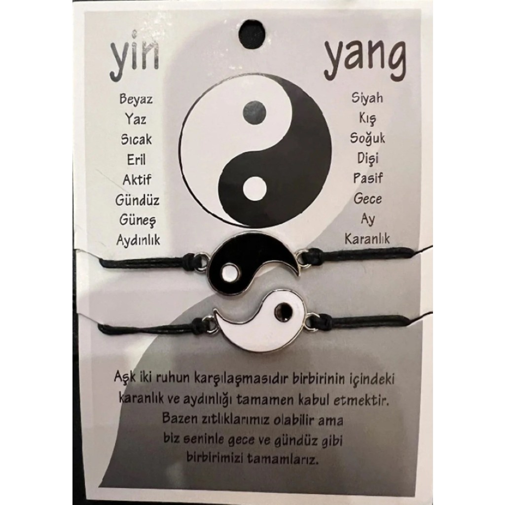 Acousticworld Ying Yang Hediyelik Çift Bileklik Sevgili Bilekliği 2 Adet Diğer Fiyatı