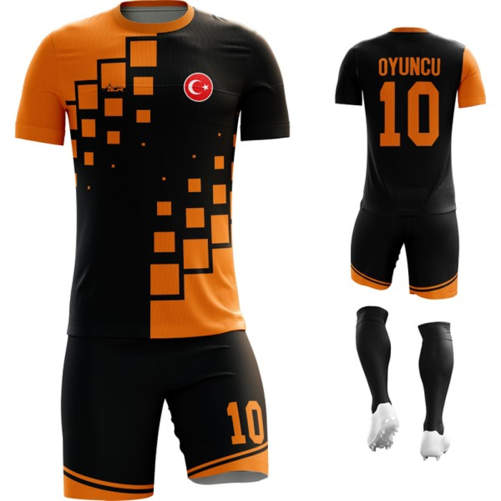 Acr Giyim Dijital Kişiye Özel Futbol Forması Takımı - 4 Yaş - Turuncu - Siyah Oto Boyaları Fiyatı