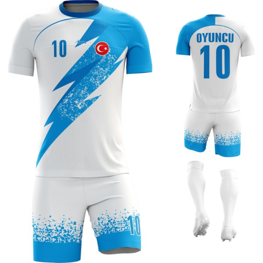 Acr Giyim - Şimşek - Kişiye Özel Futbol Forması Takımı - 11 - 12 Yaş - Mavi Oto Boyaları Fiyatı