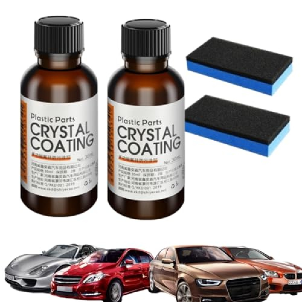 Acssart Car Plastic Plating Refurbishing Agent, Car Plastic Plating Refurbishing Agent, Crystal Coating for Car Plastic Parts, Nano Coating Agent, for DIY, Automotive, Easy to Use, 30ml