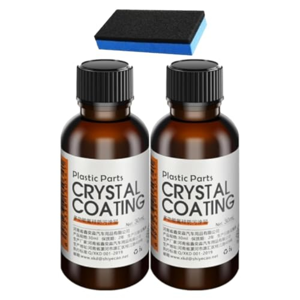 Acssart Crystal Coating, Acssart Crystal Coating Refurbish Agent for Car Plastic Parts, Suitable for DIY, Automotive, Easy to Use (2PCS)
