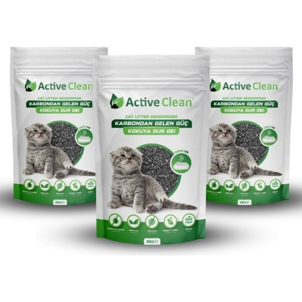 Active Clean Kedi Kumu Koku Giderici 240 gr 3'lü Set Evcil Hayvan Ürünleri Fiyatı
