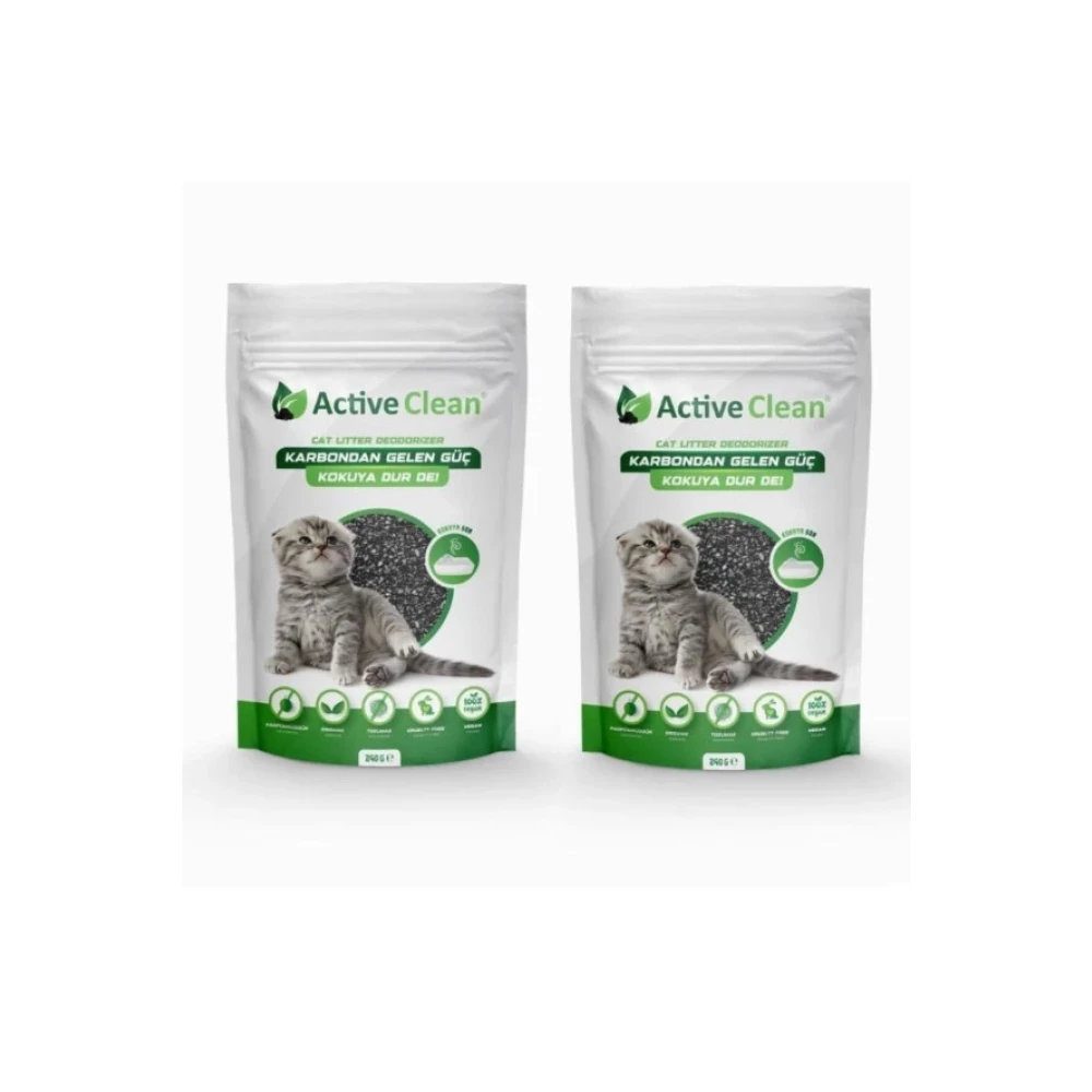 Active Clean Kedi Kumu Koku Giderici 240 Gram 2'Li Set Evcil Hayvan Ürünleri Fiyatı