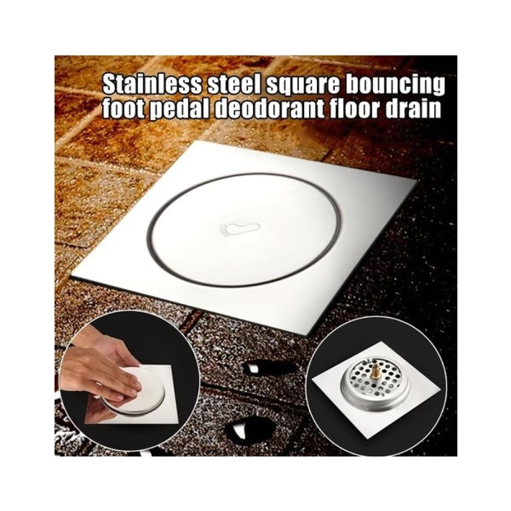 Active Home Duş Paslanmaz Çelik Zıplayan Zemin Drenaj Kapağı Kare Zıplayan Anti-Koku Dayanıklı Atık Kapağı 10X10CM Oto Boyaları Fiyatı