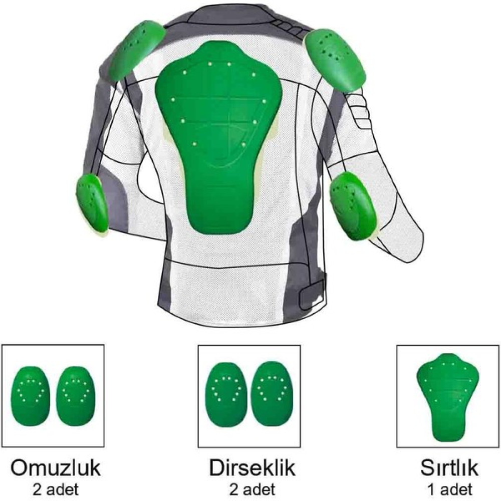 Active Team Motorsiklet Vücut Koruma Seti, Üst Kısım Için Koruma Set, Darbe Emici, Lvl-1 Set - Mont Set Motorsiklet Sürücü Koruyucu Aksesuarlar Fiyatı