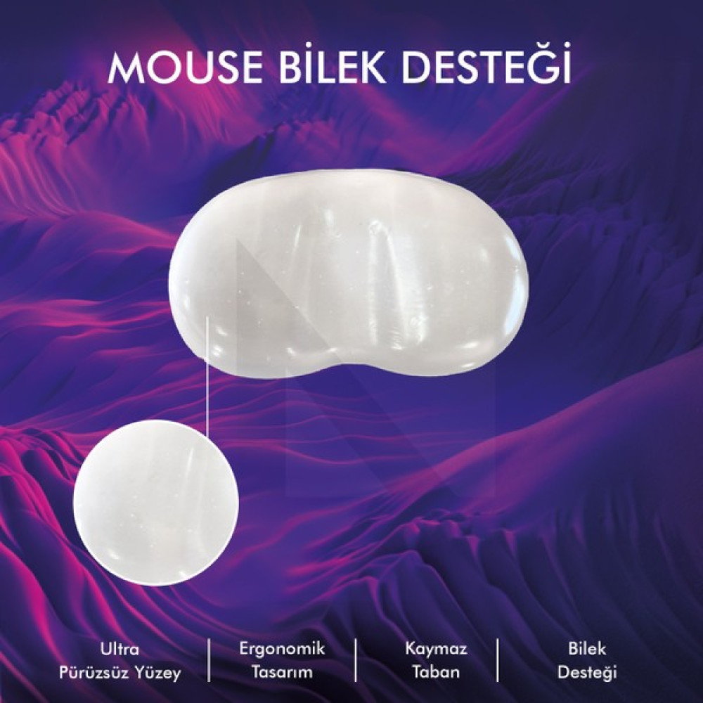 Active Team MP04 - Jel Mouse Bilek Destek Pedi | Yumuşak, Ergonomik, Fare Önü El Bileği Dinlendirme Pedi - Şeffaf Mouse Pad Fiyatı