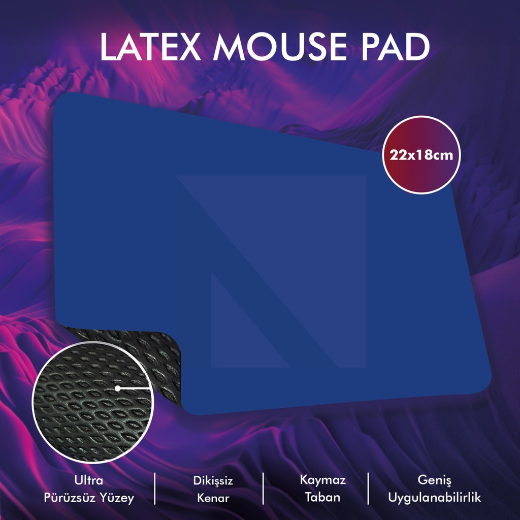 Active Team MP05 - 22x18 Siyah Mavi Gaming Mousepad | Kaymaz Taban, Oyuncu Gamepad,Ev,Ofis,Oyun Oyuncu Mouse Pad Fiyatı