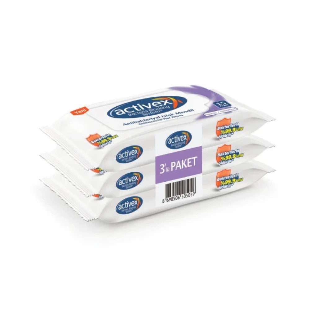 Activex Islak Havlu Hassas 15'Li - 3'Lu Paket Kişisel Bakım Gereçleri Fiyatı