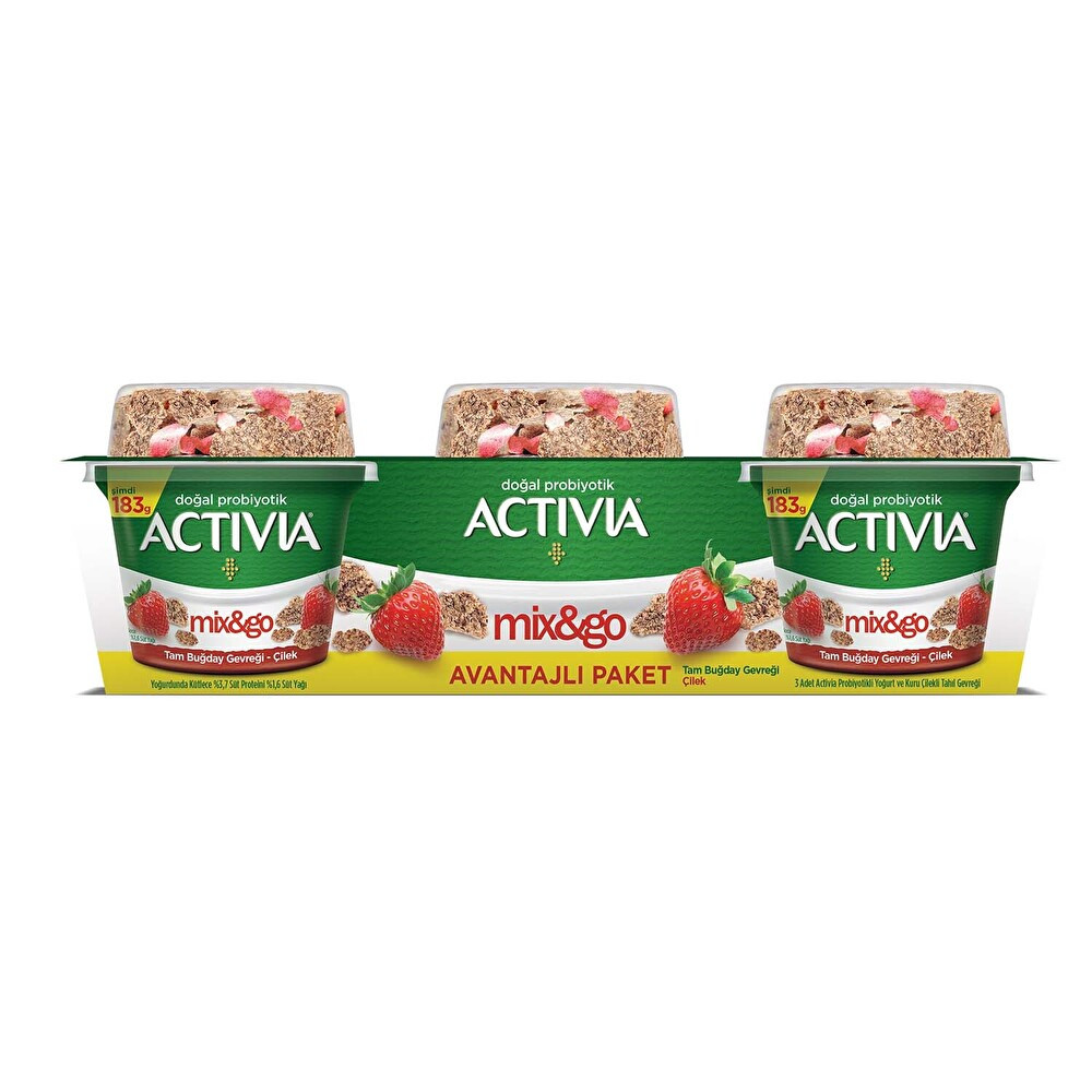 Activia Mix&Go Çilek Avantajlı Paket 3X183 g Yoğurt Fiyatı