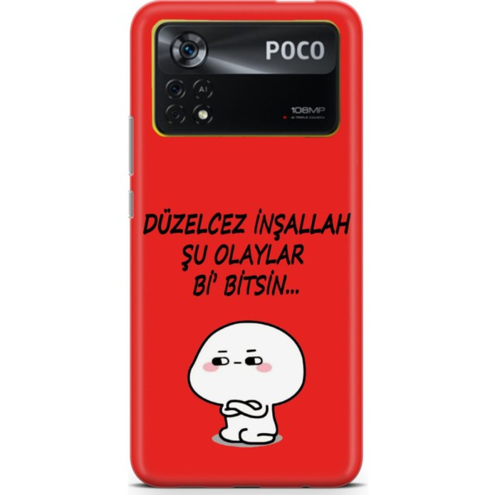 Activist Xiaomi Poco X4 Pro 5g Kılıf Baskılı Silikon Kapak + Temperli Cam - Düzelcez3 Cep Telefonu Kılıfı Fiyatı