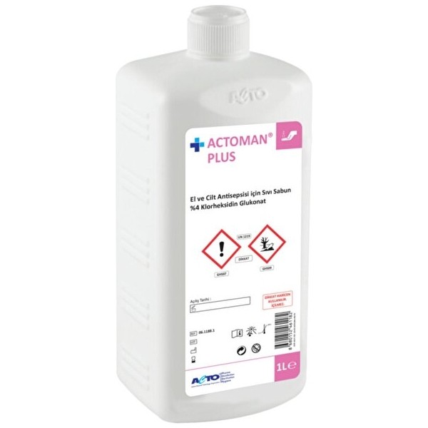 Acto Man® Plus Sıvı Sabun El ve Cilt Antiseptiği %4 Klorheksidin Glukonat 1 Litre Diğer Fiyatı