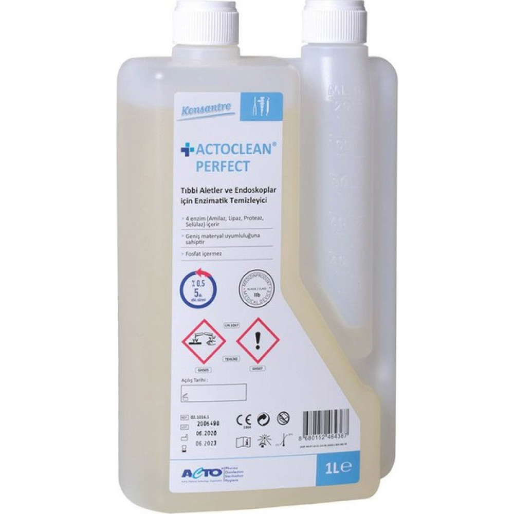 Acto Perfect Tıbbi Aletler Ve Endoskoplar Için Enzimatik Temizleyici 1 Litre - 1 lt Hijyen ve Temizlik Fiyatı