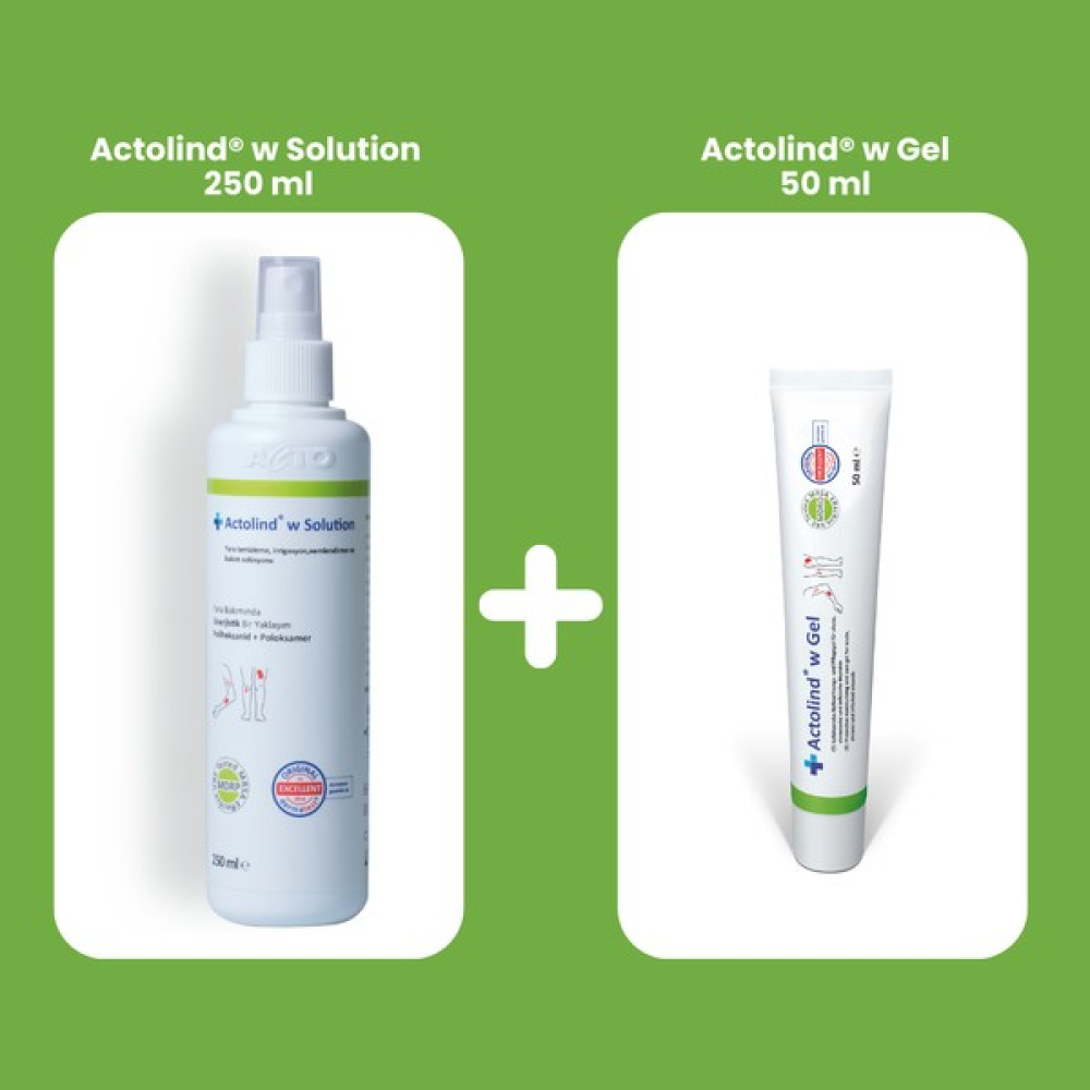 Actolınd W Solutıon 250 ml & Actolınd W Gel 50 ml (Yara Iyileştirme Solüsyonu ve Jeli) Nemlendiriciler Fiyatı