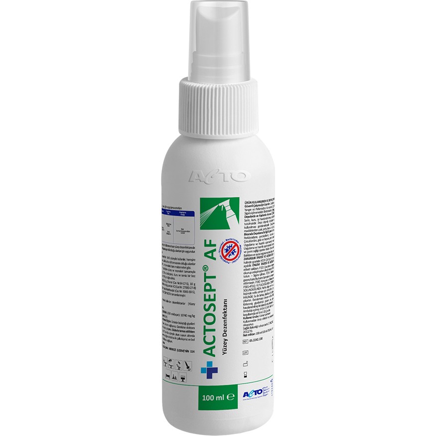 Actosept® Af Alkollü Hızlı Yüzey Dezenfektanı 100 ml 30 Saniyede Etkili Hijyen ve Temizlik Fiyatı