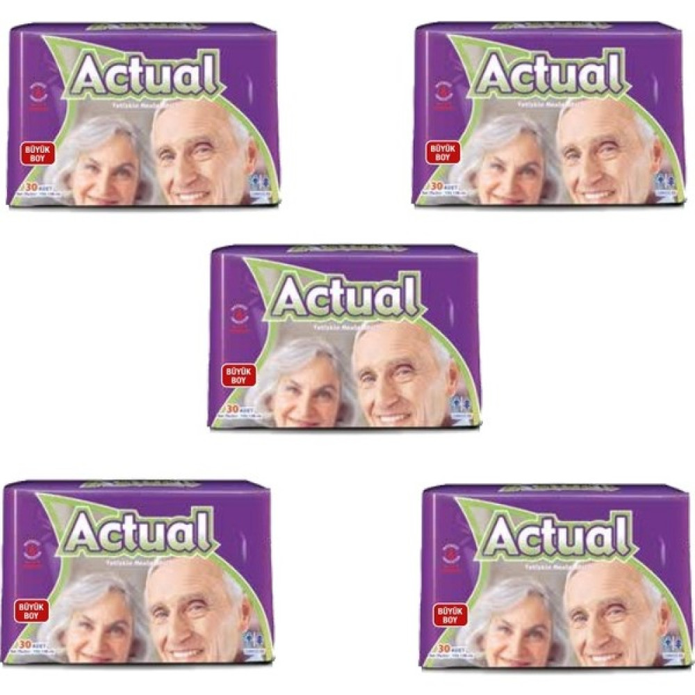 Actual Yetişkin Hasta Bezi Large 5x30 150 adet - L Hasta Bezleri ve Temizliği Fiyatı
