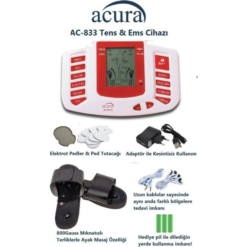 Acura Ac-833 Ultra Masaj Aleti Fizik Tens Cihazı Masaj Cihazları Fiyatı