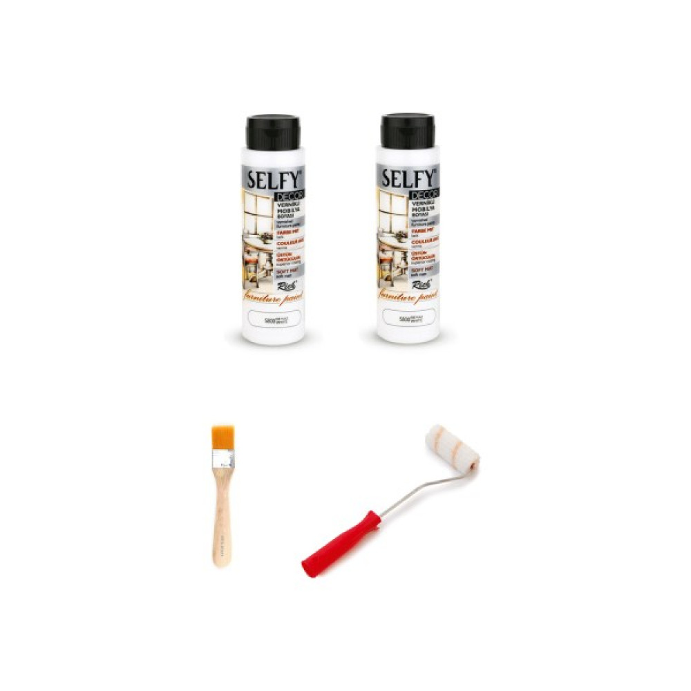 Acuto Rich Selfy Decor Beyaz 1000 cc (1400 Gr) Vernikli Boya Dolap Boyama Seti Mobilya Boyası Set Akrilik Boya Fiyatı