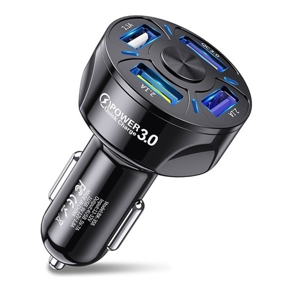 Ad-Mobile Uslion Qc3.0 4- Port Çıkışlı Çoklu USB Araç Şarjı Şarj Aleti - Beyaz Cep Telefonu Araç Kiti Fiyatı