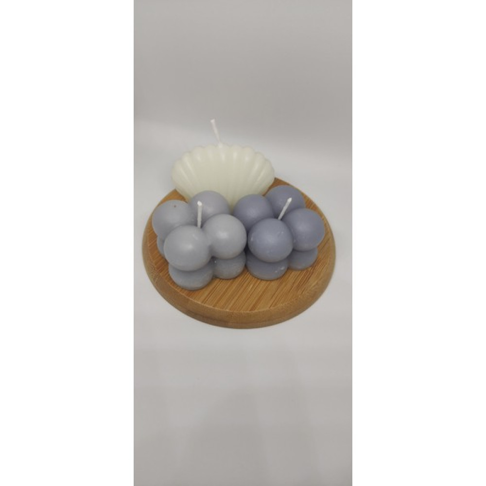 Ada All Store Bubble Mini Mum Seti 3'lü - Gri Dekoratif Mum Fiyatı