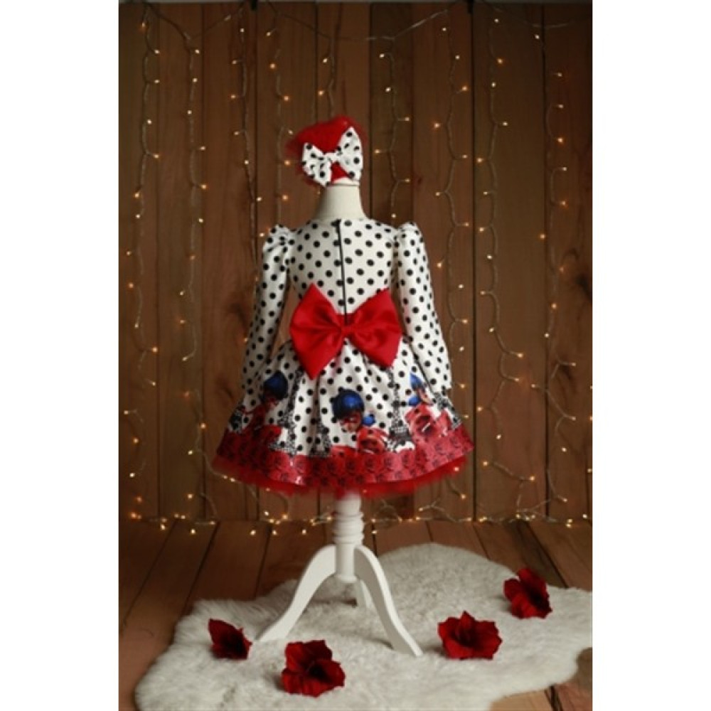 Ada Anne Çocuk Moda Kız Çocuk Mucize Uğur Böceği Lady Bug Elbise Kız Çocuk Elbise Fiyatı