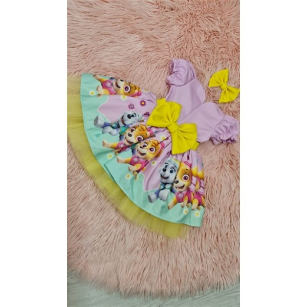 Ada Anne Çocuk Moda Kız Çocuk Paw Patrol Kabarık Tüllü Elbise Kız Çocuk Elbise Fiyatı