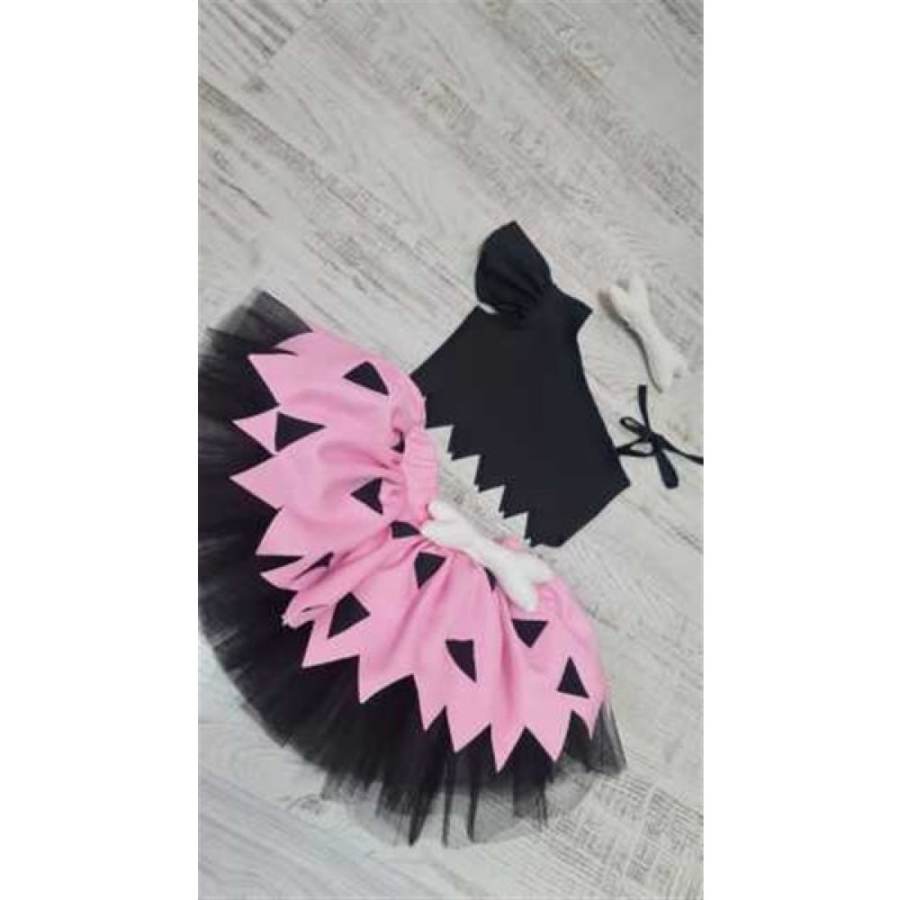 Ada Anne Çocuk Moda Taş Devri Pembe Çakıl Kostüm Etek Bluz Takım Kız Çocuk Giyim Takımı Fiyatı
